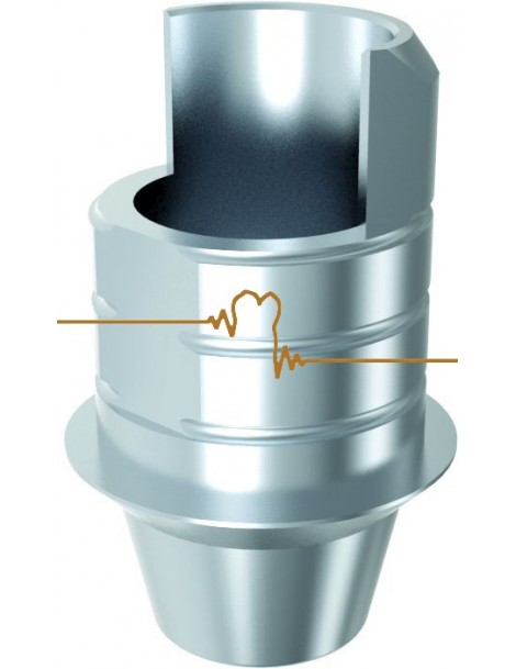 ARUM Ti-baze kompatibilní s IMPLANT DIRECT® Legacy™ 5.7mmD neindexovaný pro můstky