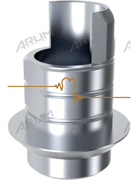 ARUM Ti-baze kompatibilní s BIOMET 3i® Certain® 5.0 neindexovaný, pro můstky