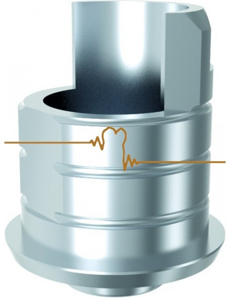ARUM Ti-baze kompatibilní s NOBEL BIOCARE® Replace Select™ NP 3.5 neindexovaný pro můstky